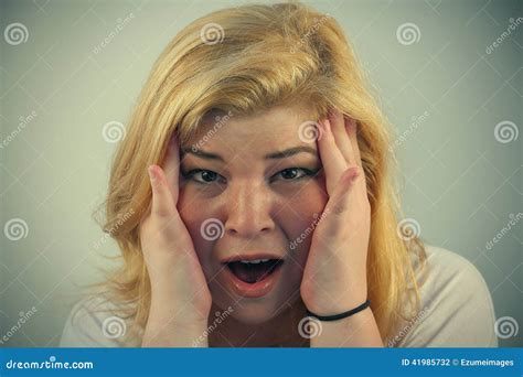 Overwhelmed Face Stock Photo Image 41985732