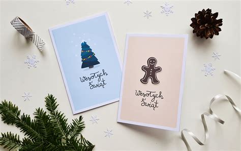 Kartki świąteczne Dwa Wzory Do Pobrania Mamadesignerpl