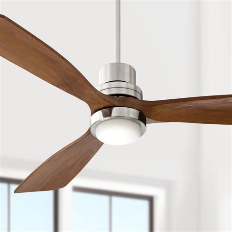52 Casa Vieja Mission Ceiling Fan With Light Led Delta Wing Brushed