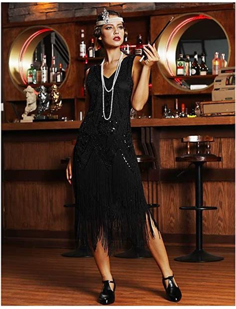 Prettyguide Women S 1920s Flapper Dress Vintage Swing Fringed Gatsby Roaring 20s Dress Roaring