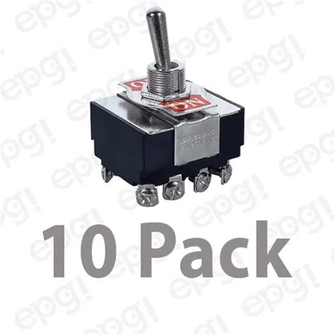 10 Pack 4pst Onoff Heavy Duty Toggle Switch 15a 125v St97 10pk