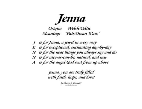 meaning of jenna lindseyboo