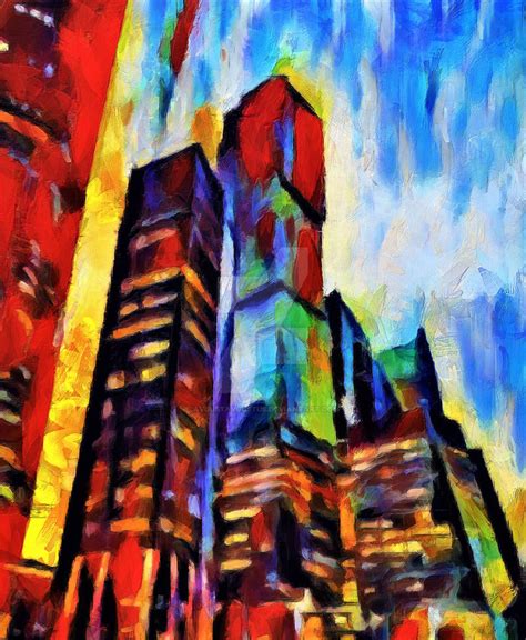 Colorful Skyscrapers With Glowing Windows By Avgustavgustus On Deviantart