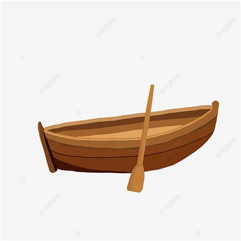 Wooden Boat Png Transparent Cartoon Hand Drawn Minimalist Wooden Boat