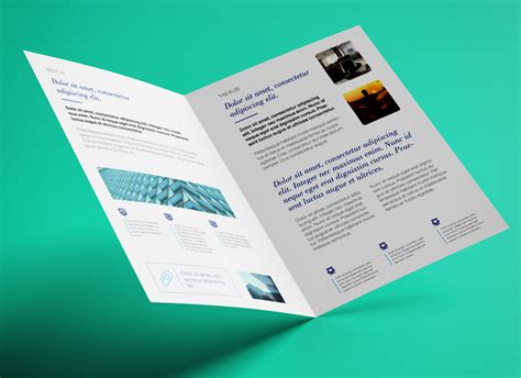 Free Bi Fold A4 Brochure Mockup Psd Good Mockups With Two Fold