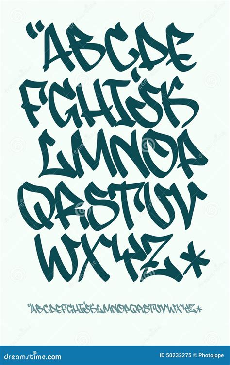 Graffiti Font Hand Written Vector Alphabet Stock Vector Image