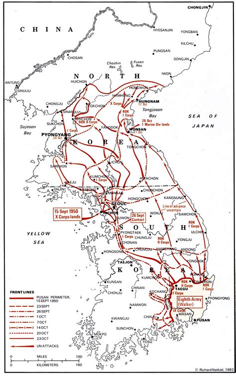 Korean War Map Of Korea