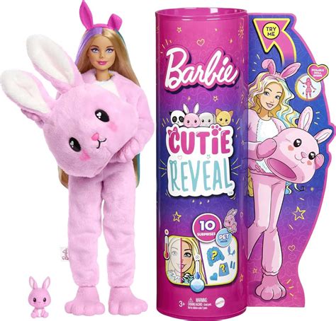 Barbie Cutie Reveal Dolls With Animal Plush Costume And 10