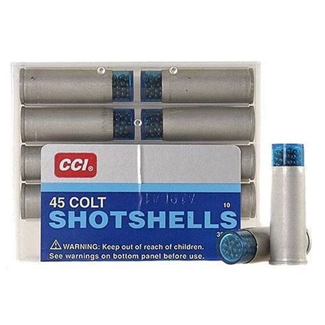 Cci 45 Colt Shotshell Ammunition 10 Rounds 9 Shot 150 Grains