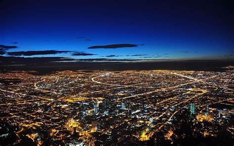 Bogotá Colombia Vista Nocturna 4697 Alta Resolución Fondo De Pantalla