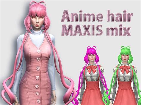 Suumuhose Sims 4 Anime Sims 4 Body Mods Anime Hair