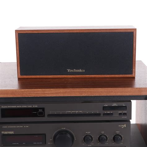 Technics Stereo And Speaker System With Cherry Cabinet And Housing Ebth