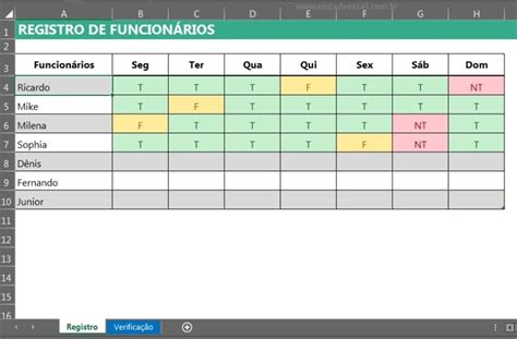 Planilha De Escala De Trabalho Autom Tica No Excel Ninja Do Excel
