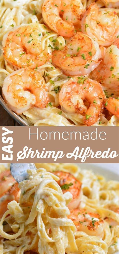 Substitute 1 pound fresh extra large shrimp, shelled and deveined for the chicken. Shrimp Alfredo - Easy, Creamy, and Comforting Classic Dish