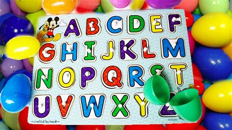 Learning Abc Letter Alphabet Phonics Disney Abc Puzzle And Surprise
