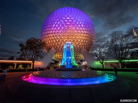 New Epcot Entrance Plaza Lighting Package Debuts