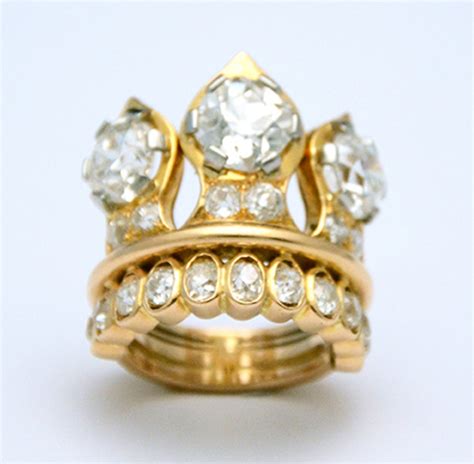 Boivin Diamond And 18k Gold Crown Ring Primavera Gallery