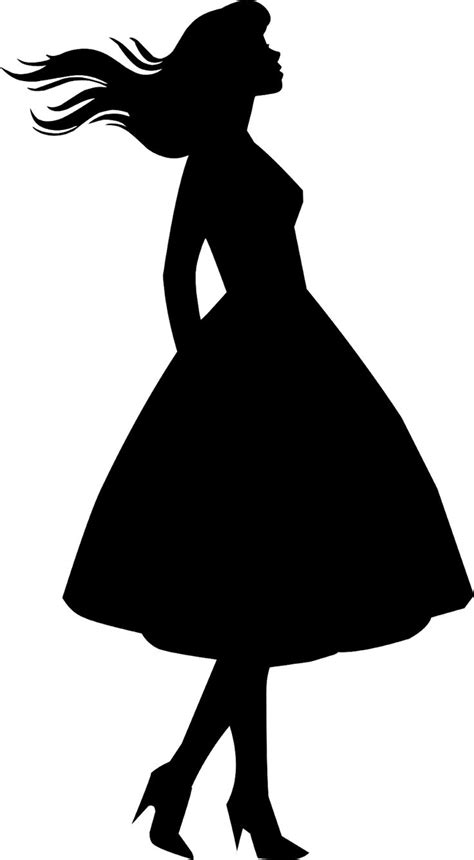 Download Free Illustrations Of Dress Woman Silhouette Female