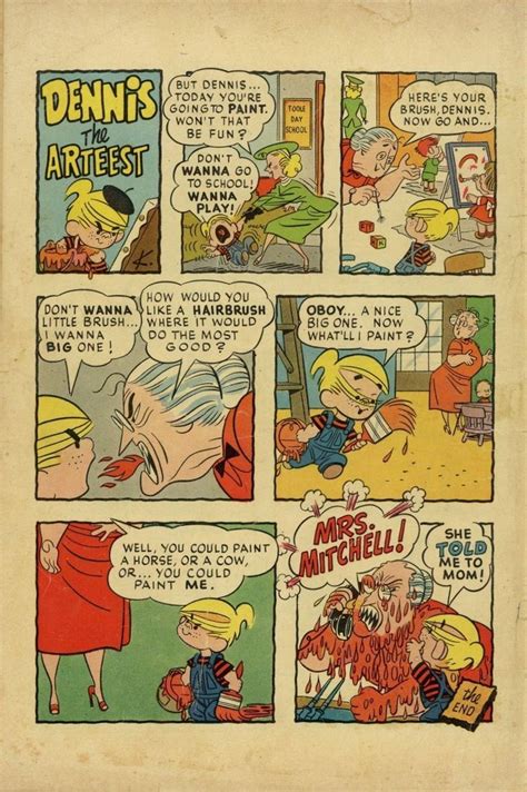 Dennis The Menace 2 1953 School Fun Dennis The Menace Comic Book