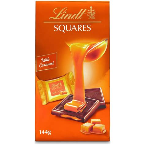 Carrés De Chocolat Lindt Squares Lait Caramel 144g Acheter à Prix