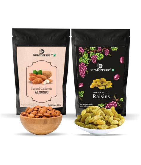 Nut Toppers Premium Dry Fruits Combo Pack California Almonds 500g
