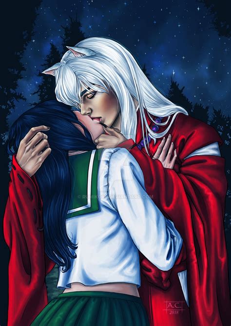 INUYASHA and KAGOME KISS color version by rumiko86 on.