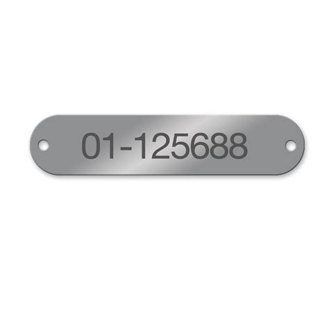 58 X 2 1316 Round Ended Rectangle Stainless Steel Tags