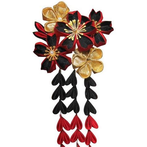 Handmade Japanese Traditional Tsumami Kanzashi Hair Clip Pin Etsy
