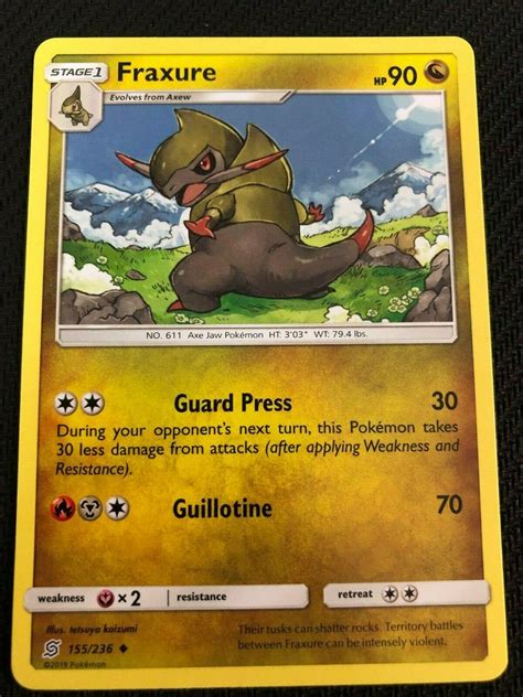 Fraxure 155 Prices Pokemon Unified Minds Pokemon Cards