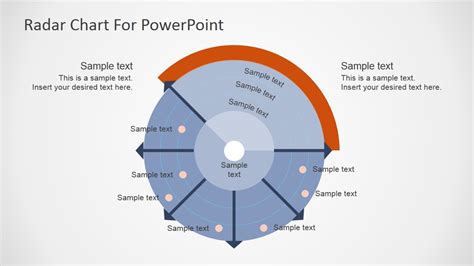 Editable Blue Radar Powerpoint Chart Slidemodel