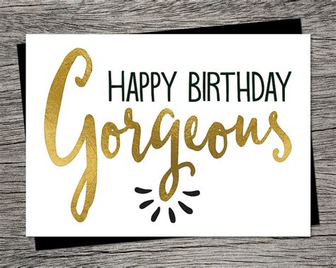 Printable Birthday Card Happy Birthday Gorgeous Instant Pdf Download
