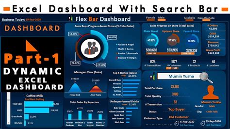 Easy And Interactive Excel Dashboard Part 1 Create Excel Search Bar