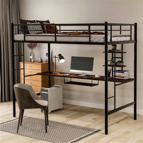 Buy Loft Bed With Desk And Shelf Space Saving Design Loft Bed Low