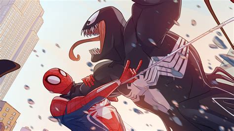 Download 2751x1547 Spider Man Vs Venom Artwork Wallpapers