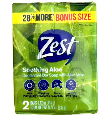 Zest Bar Soap Aloe Vera Beauty And Personal Care