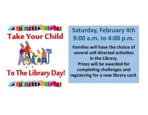 Take Your Child To The Library Day Reedsburg Public Library