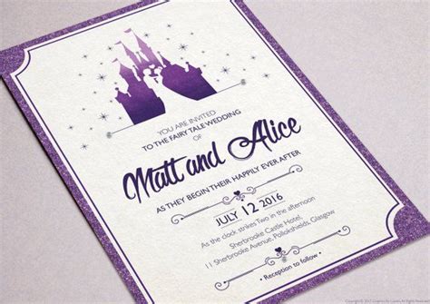 Fairytale Wedding Invitations Fairytale Castle Customised Etsy