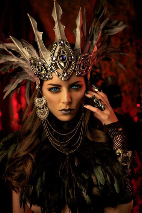 Vampire Dark Faerie Queen Headdress By Ateliersidhe Leather