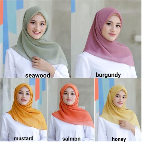 Jilbab Bella Square Warna Dusty Pink Hijab Casual