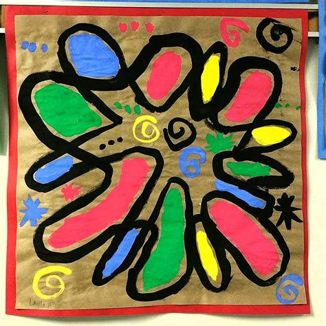 Paintbrush Rocket 3rd Grade Joan Miro Abstract Freeform
