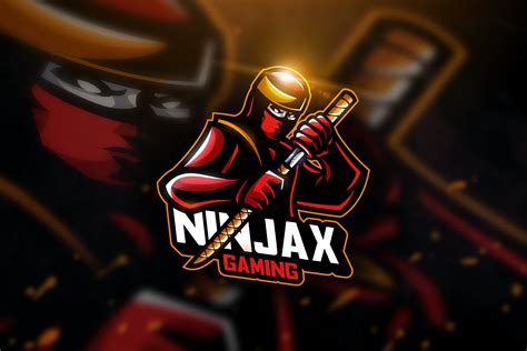 Ninja Sword Mascot And Esport Logo ~ Logo Templates
