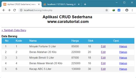 Contoh Aplikasi Crud Php Mysql Sederhana Dengan Tampilan Bootstrap