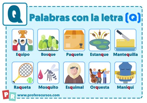 Palabras Con La Letra Q Q Ejemplos De Palabras Con Q Fichas De Images