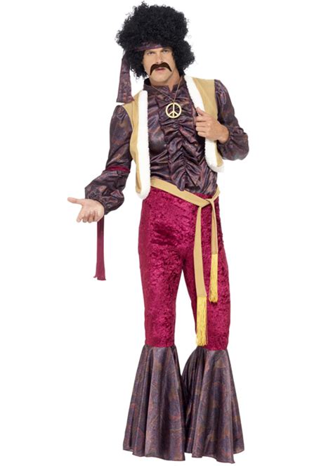 Mens 70s Rocker Jimi Hendrix Style Costume