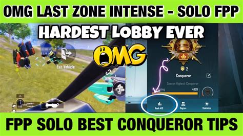 🇮🇳fpp Solo Day 11 😱 Last Zone Intense Survival Solo Conqueror Best