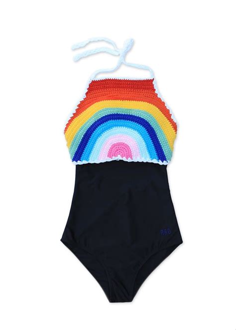 Sunny Retro Rainbow Crochet One Piece 98 Rad Swim Rad Swim
