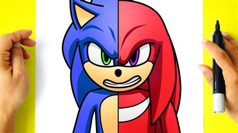 How To Draw Sonic And Knuckles Sonic 2 Movie Youtube