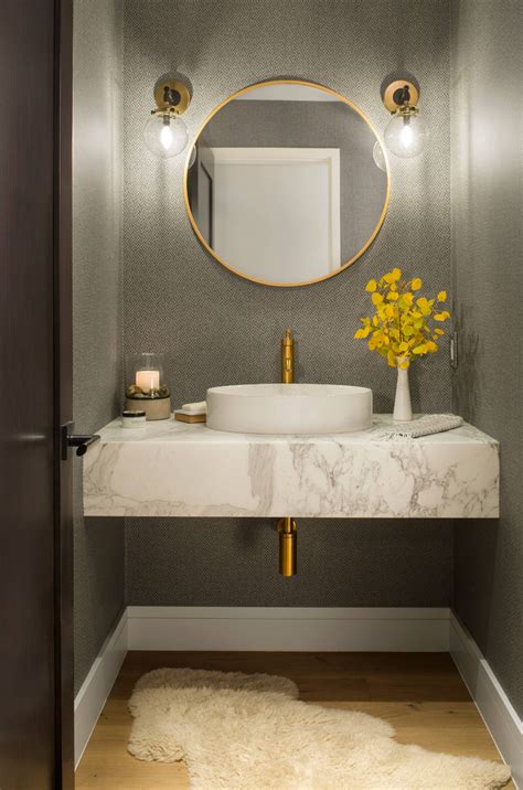 Transitional Powder Room Ideas Luxe Transitional Bathroom Design