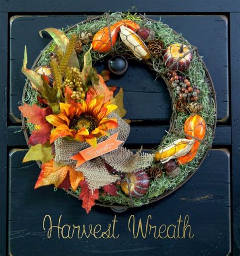 Wrap wire around the stems. DIY Harvest / Thanksgiving Wreath - Do More for Less | Harvest wreath, Diy harvest, Thanksgiving ...