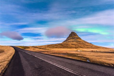 Northern Light In Kirkjufell Iceland Stock Photo Image Of North